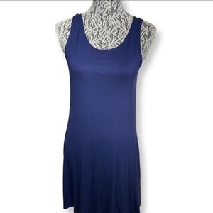 Heimish Navy Tank, Mid- Long Dress